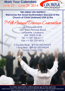74th Annual Diocese Convention @ Hilton Lafayette | Lafayette | Louisiana | United States